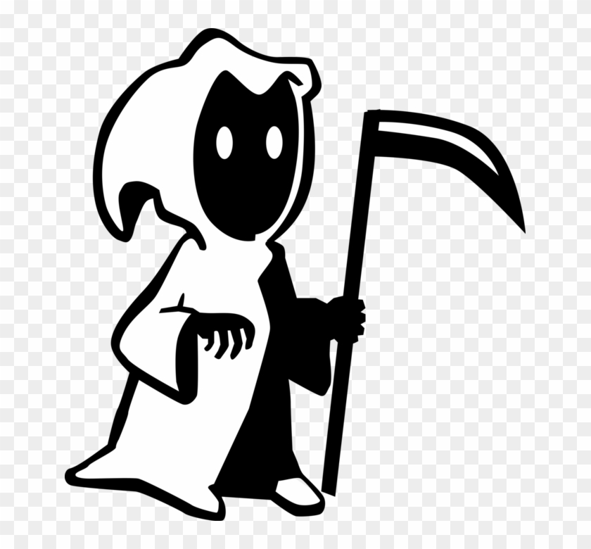 Detail Grim Reaper Clipart Black And White Nomer 32