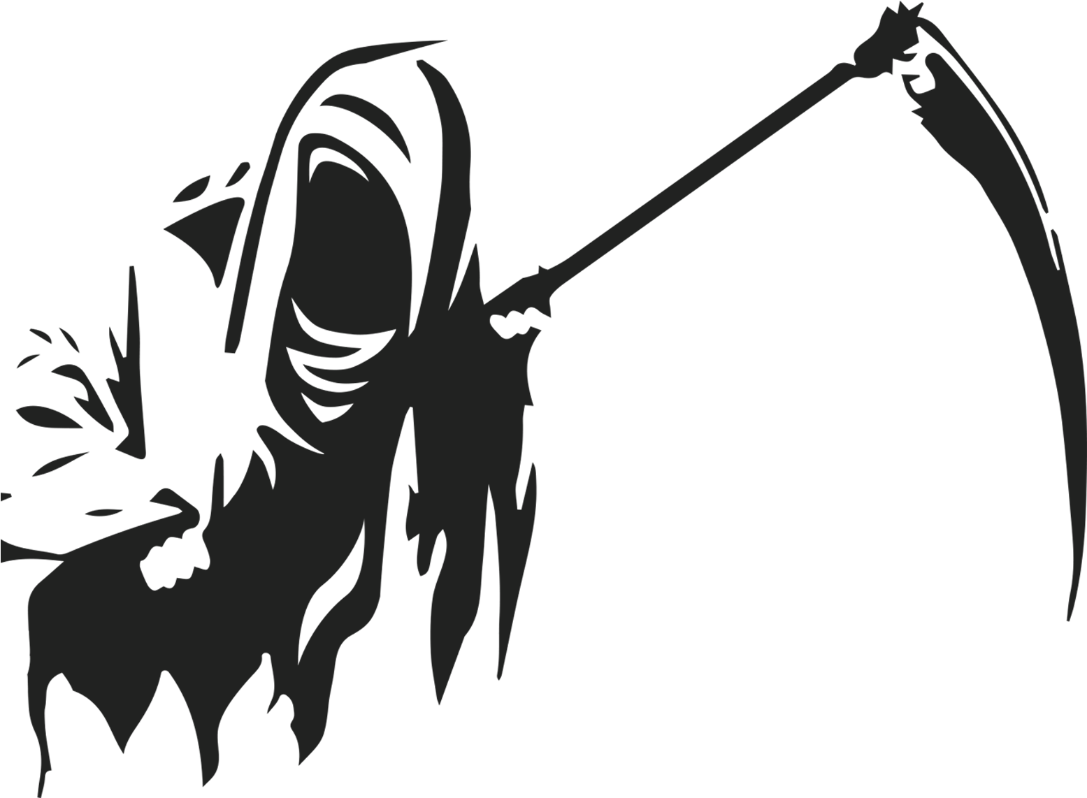 Detail Grim Reaper Clipart Black And White Nomer 41