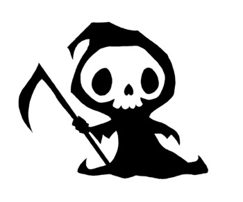 Detail Grim Reaper Clipart Black And White Nomer 5