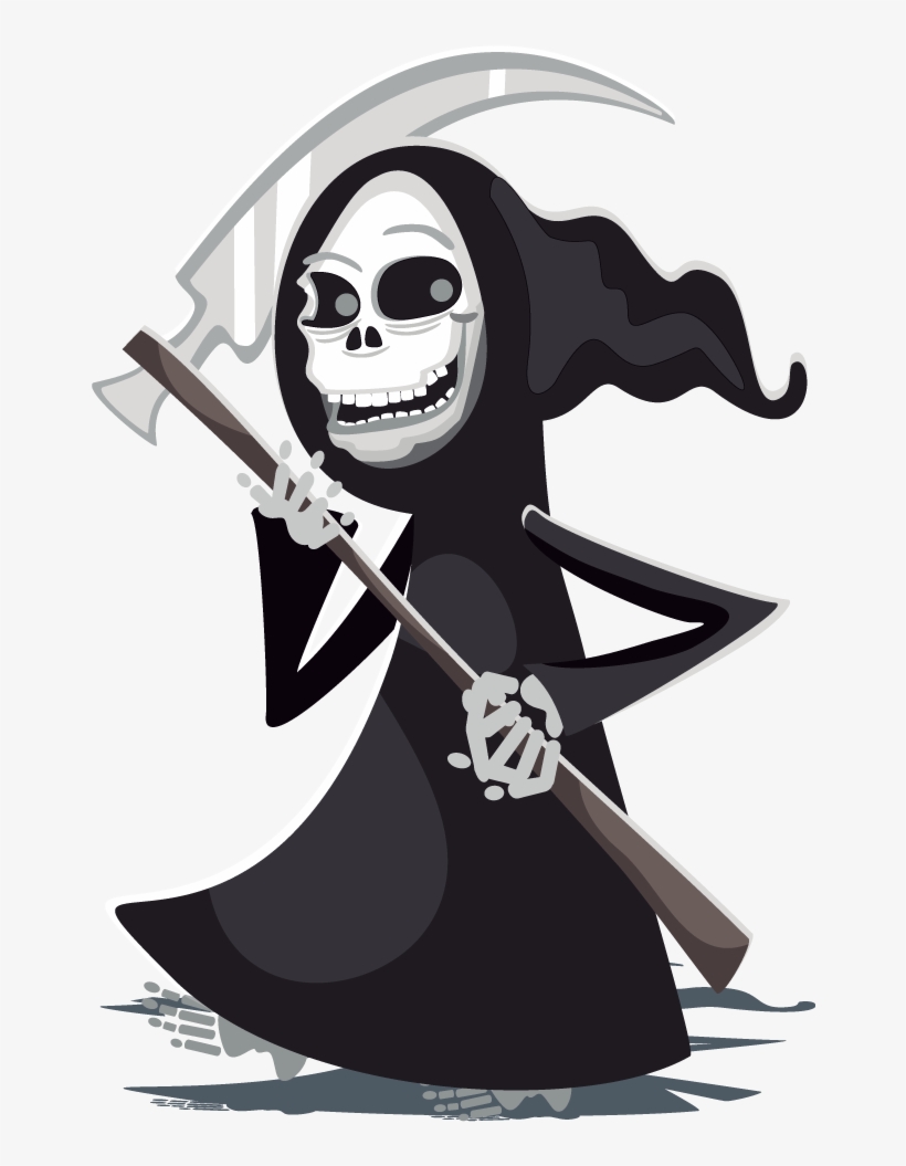 Detail Grim Reaper Clipart Black And White Nomer 48