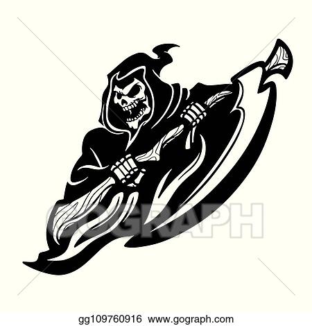Detail Grim Reaper Clipart Black And White Nomer 9