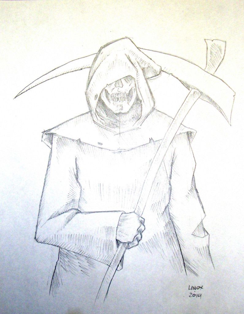 Grim Reaper Pencil Drawing - KibrisPDR