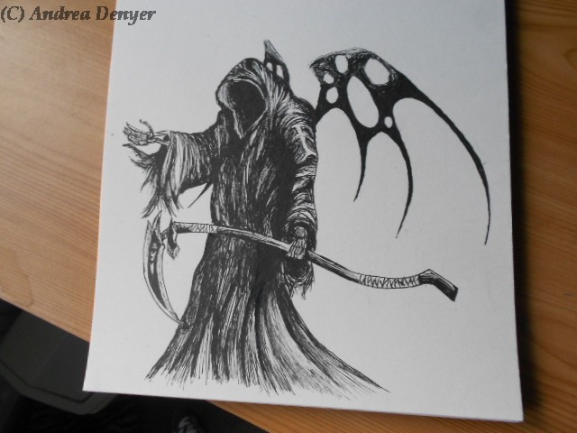 Detail Grim Reaper Pencil Drawing Nomer 7