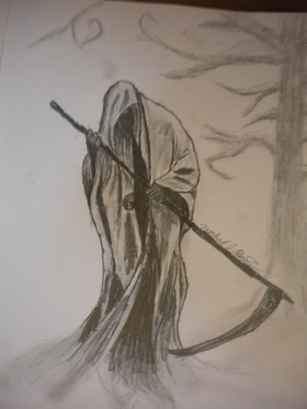 Detail Grim Reaper Pencil Drawing Nomer 31