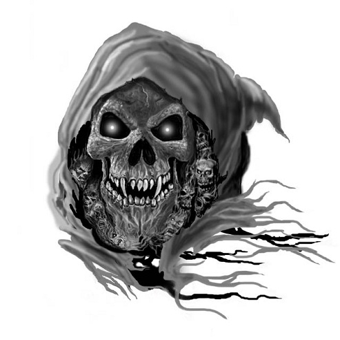 Detail Grim Reaper Skull Drawings Nomer 21