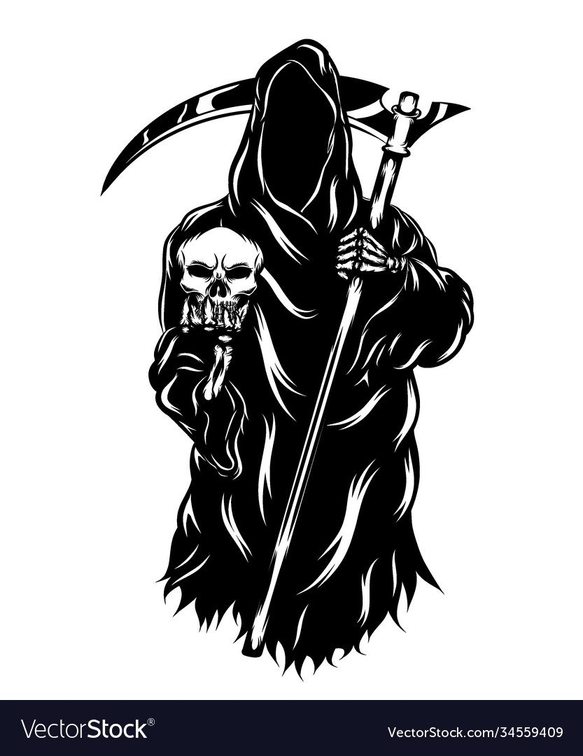 Detail Grim Reaper Skull Drawings Nomer 34