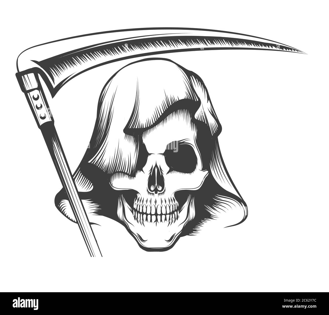 Detail Grim Reaper Skull Drawings Nomer 6