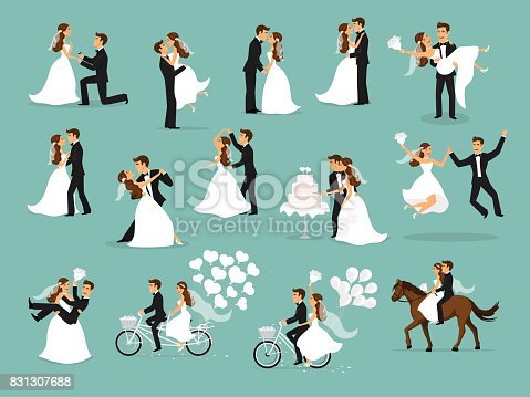 Detail Groom And Bride Clipart Nomer 16