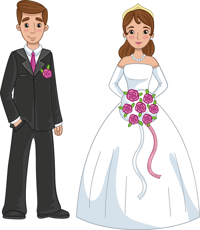 Detail Groom And Bride Clipart Nomer 21