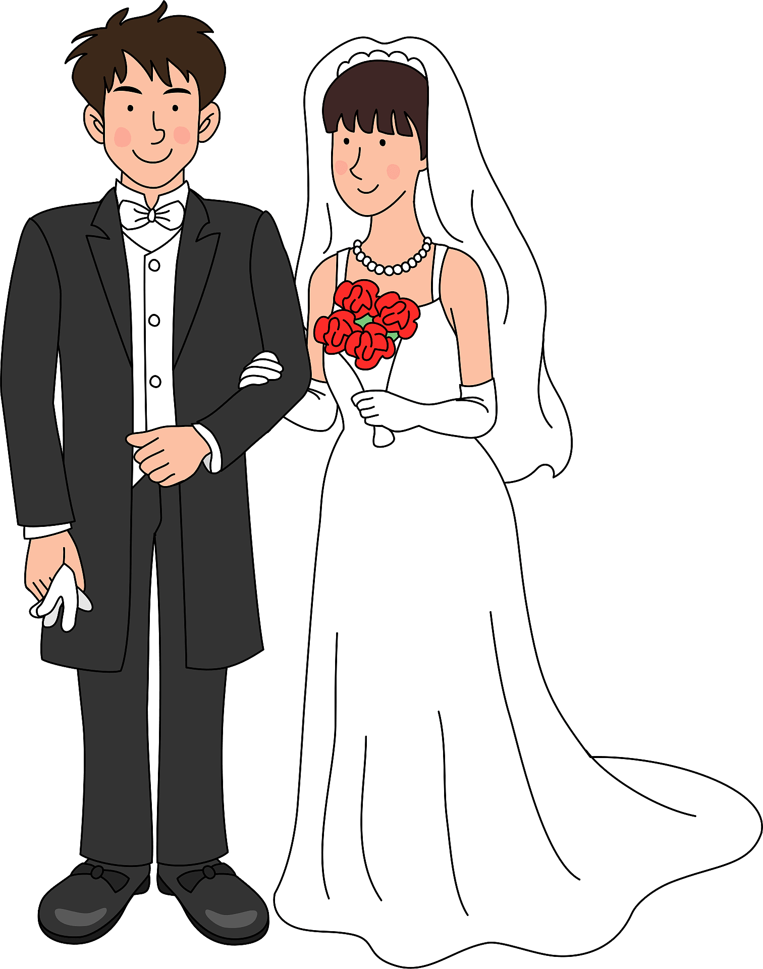 Detail Groom And Bride Clipart Nomer 23