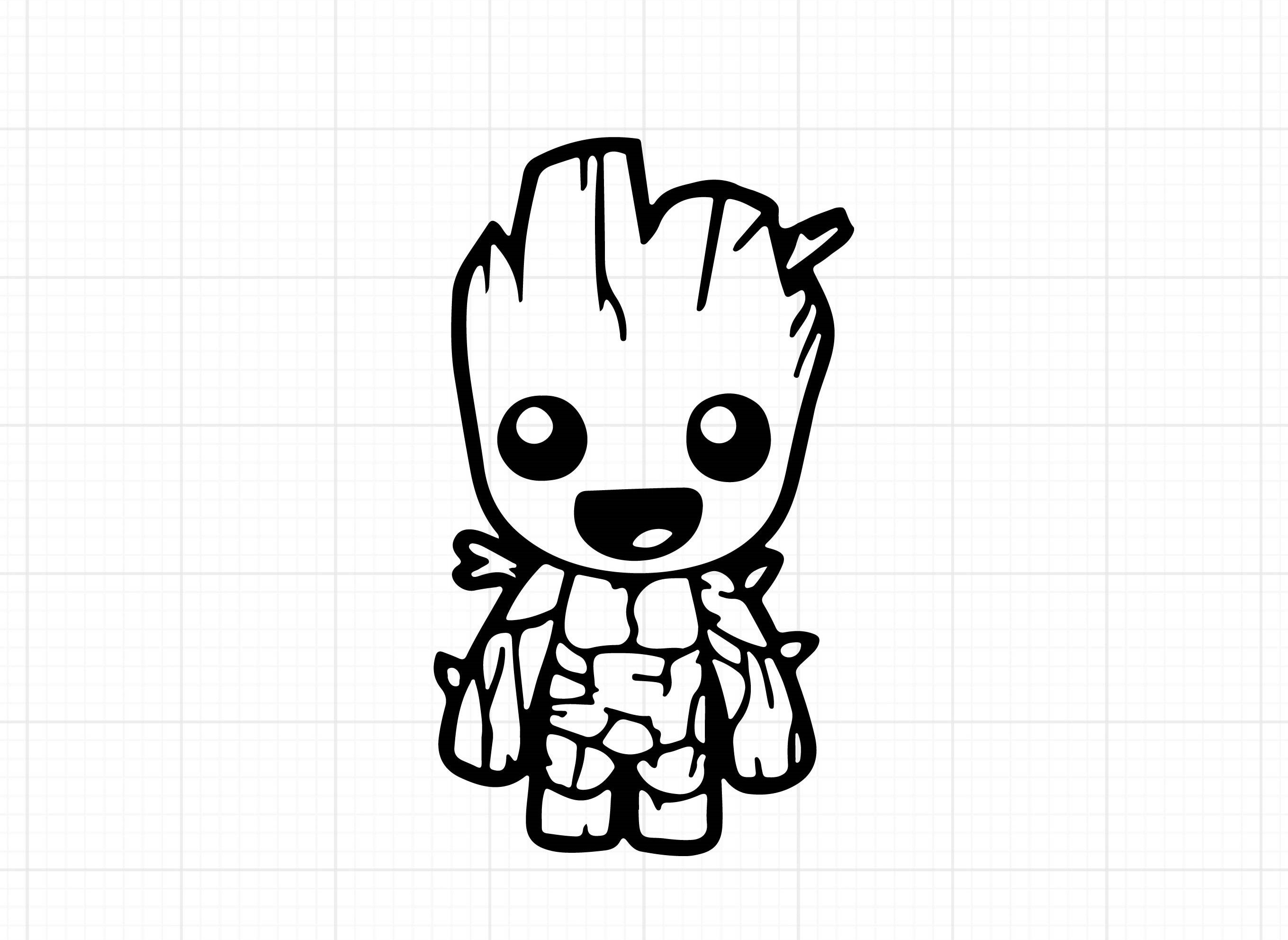 Detail Groot Silhouette Nomer 4