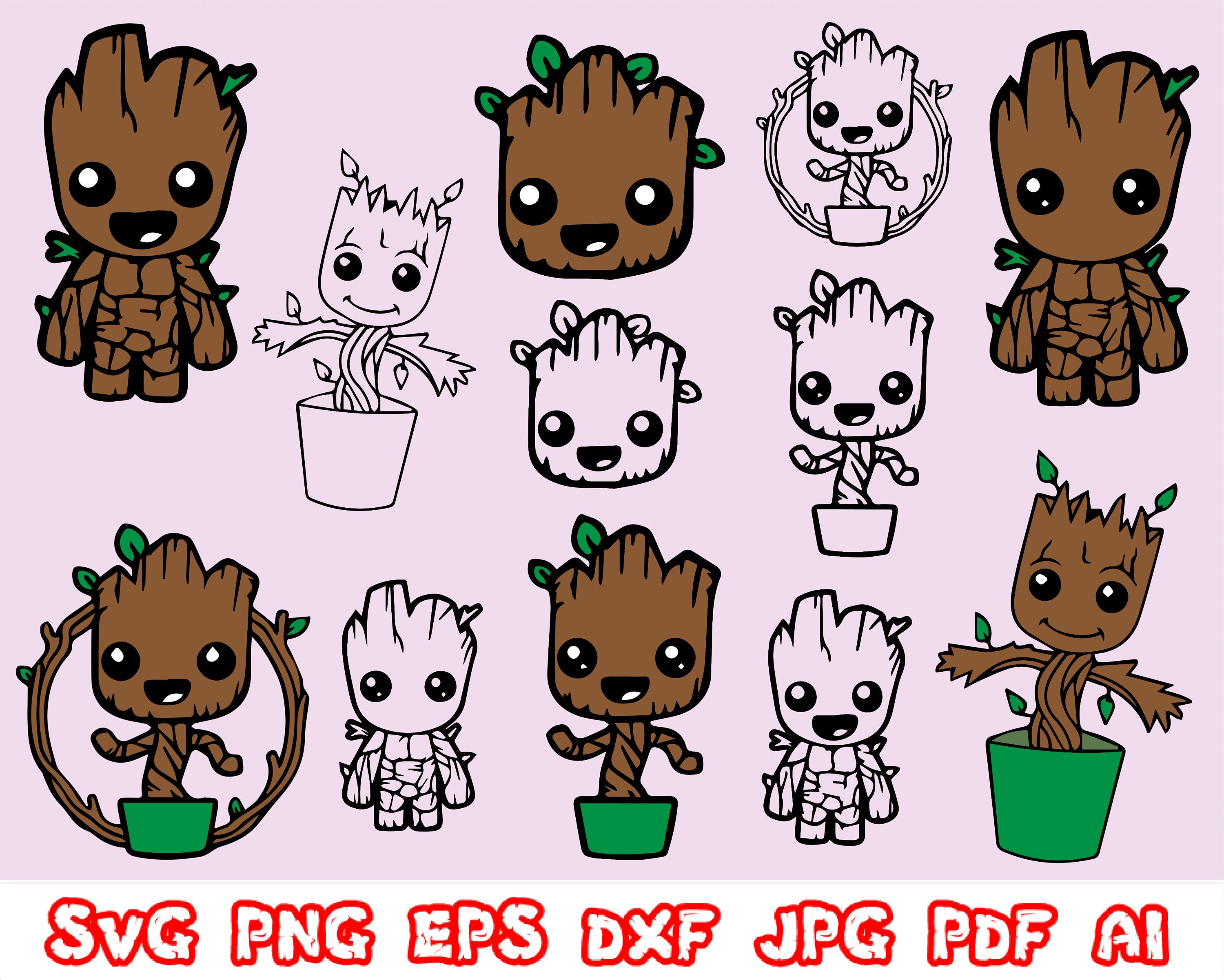 Detail Groot Silhouette Nomer 33