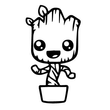 Detail Groot Silhouette Nomer 5