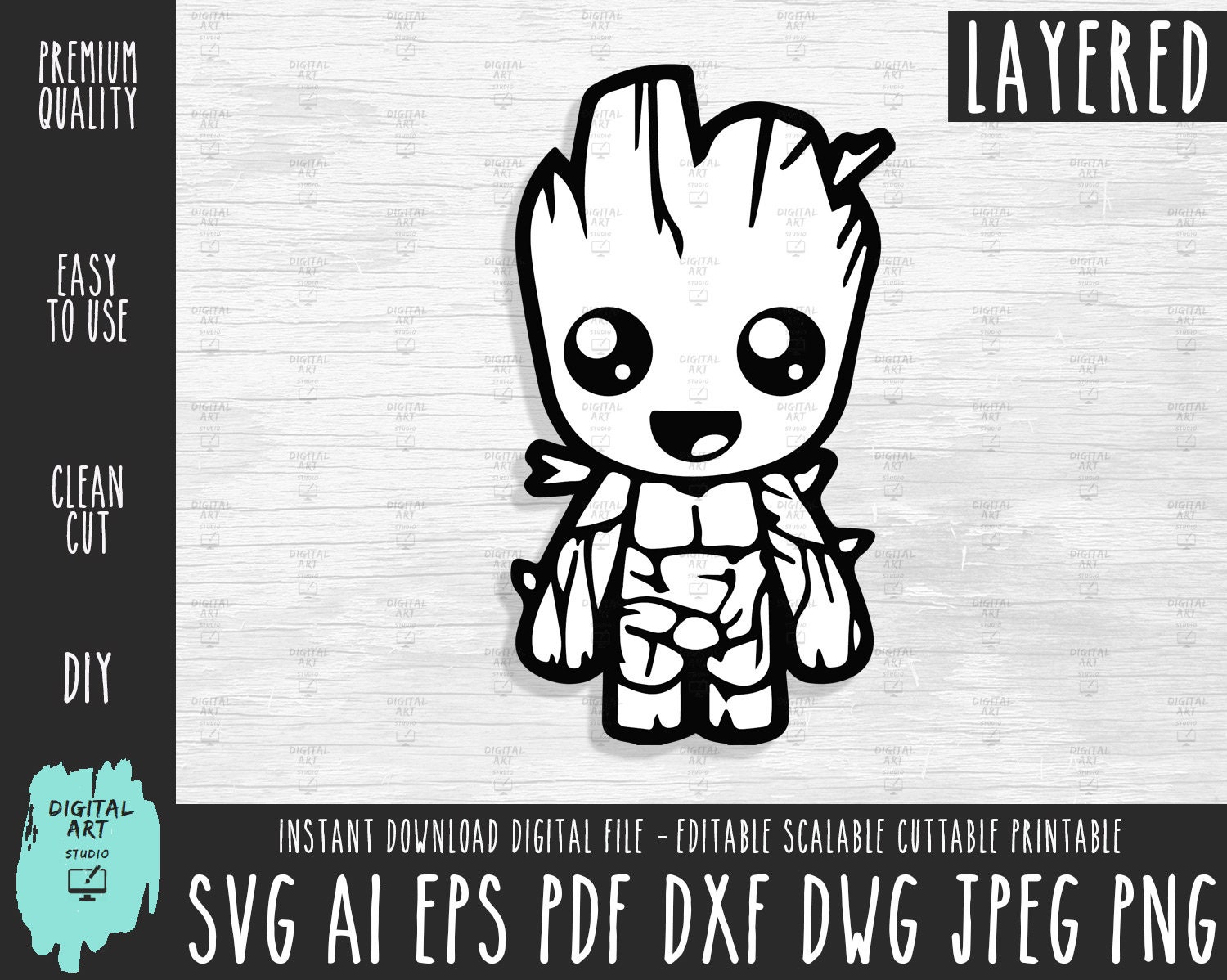 Detail Groot Vector Nomer 3