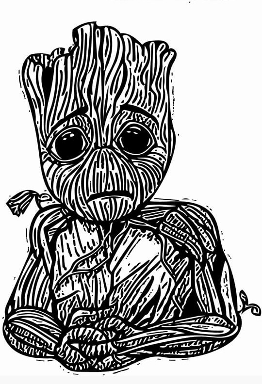 Detail Groot Vector Nomer 10