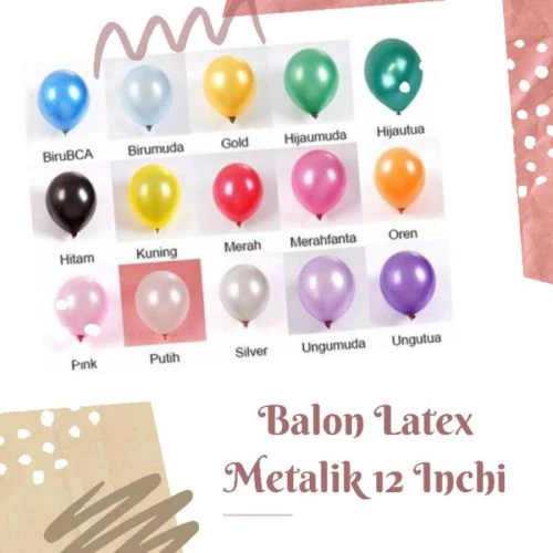 Detail Grosir Balon Metalik Nomer 32