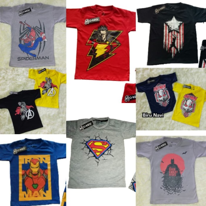 Detail Grosir Kaos Superhero Nomer 2