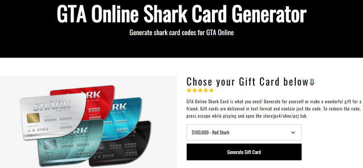 Gta 5 Free Shark Card Code Generator 2020 - KibrisPDR