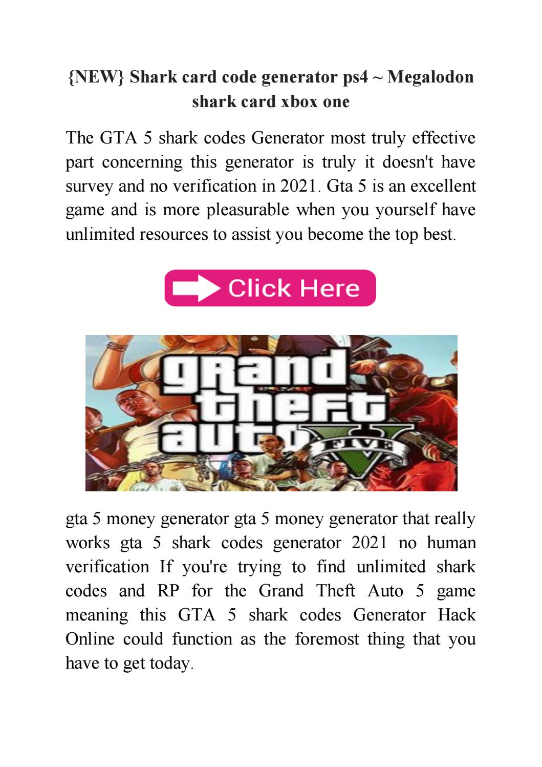Detail Gta 5 Free Shark Card Code Generator 2020 Nomer 5