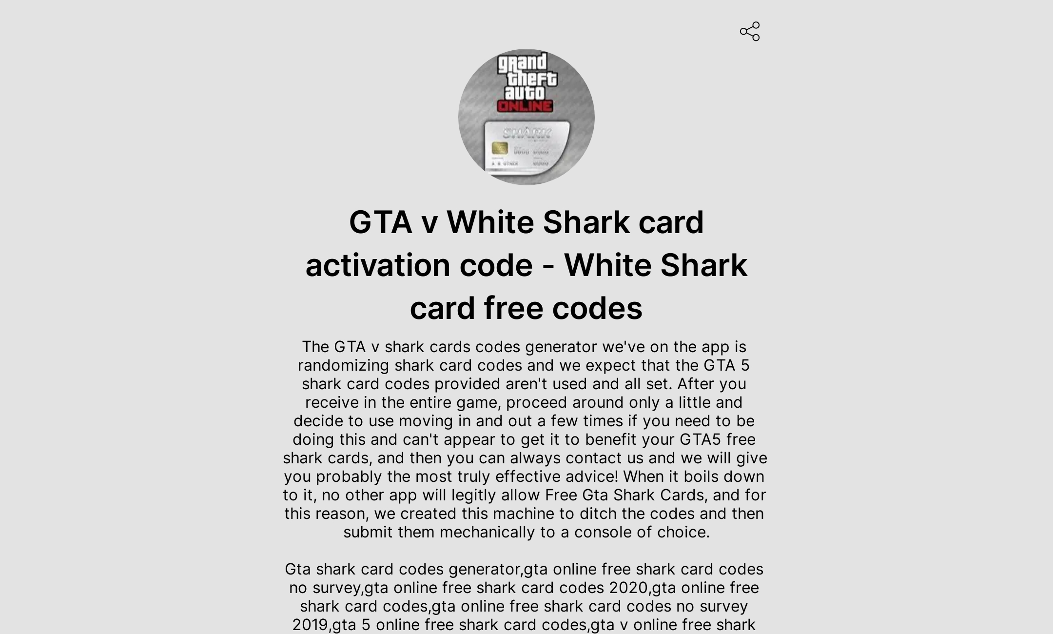 Detail Gta 5 Free Shark Card Code Generator 2020 Nomer 53