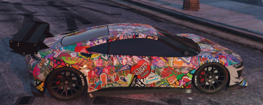 Detail Gta Sticker Bomb Car Nomer 3