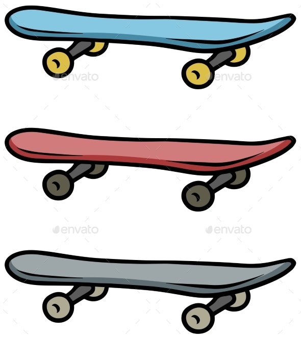 Detail Cartoon Skateboard Nomer 10