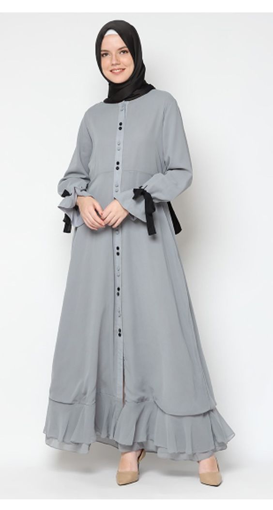 Detail Desain Gamis Polos Nomer 33