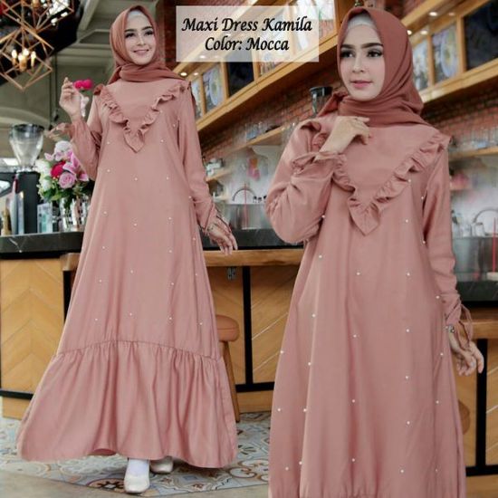 Detail Desain Gamis Polos Nomer 46