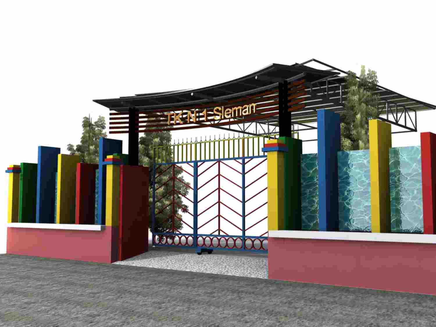 Detail Desain Gapura Selamat Datang Dari Bambu Nomer 35