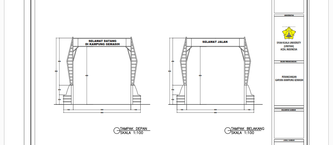 Detail Desain Gapura Selamat Datang Minimalis Nomer 24