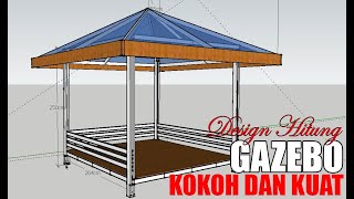 Detail Desain Gazebo Baja Ringan Nomer 9