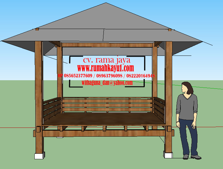 Detail Desain Gazebo Kayu Nomer 12