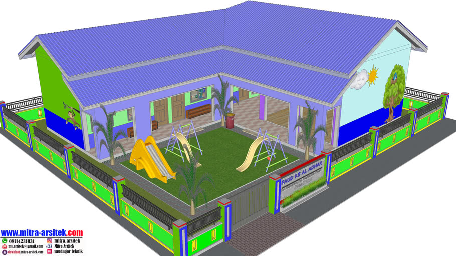 Detail Desain Gedung Paud Nomer 16