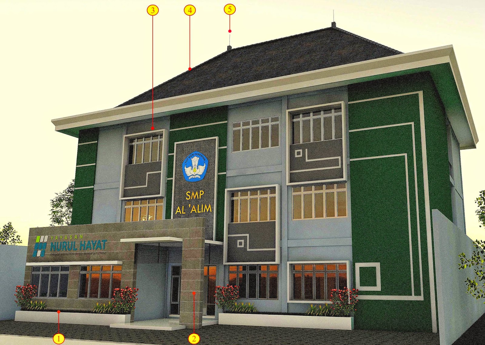 Detail Desain Gedung Sekolah Minimalis Nomer 5