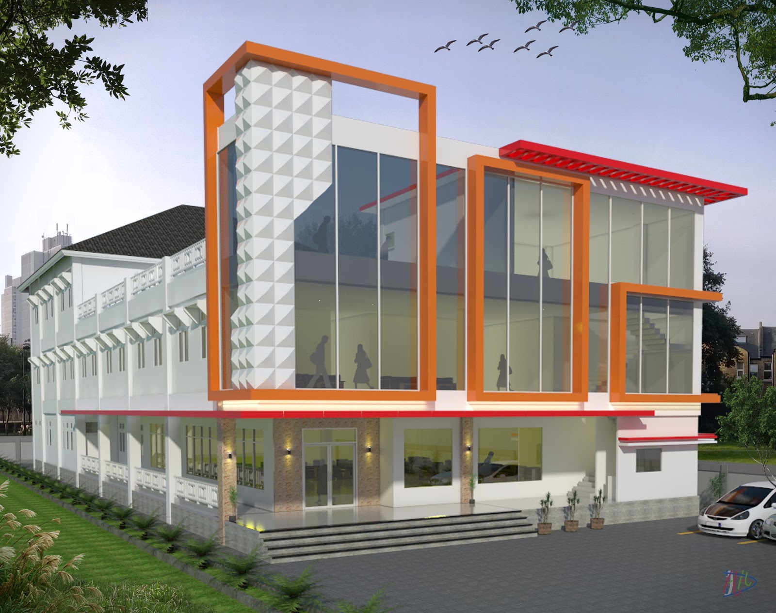 Detail Desain Gedung Serbaguna Modern Nomer 25