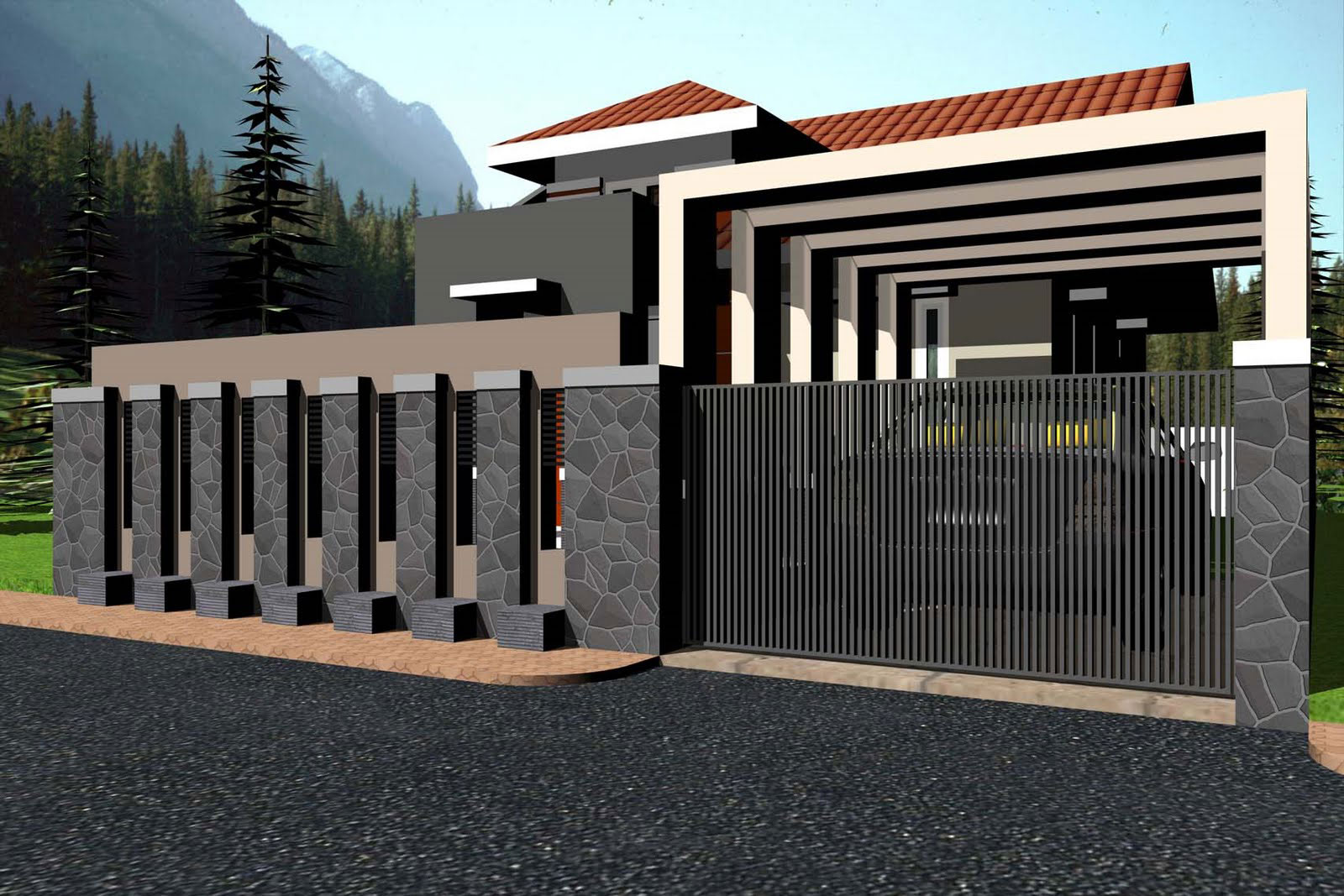 Desain Gerbang Rumah Minimalis - KibrisPDR