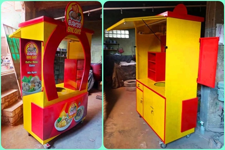 Detail Desain Gerobak Bakso Minimalis Nomer 28