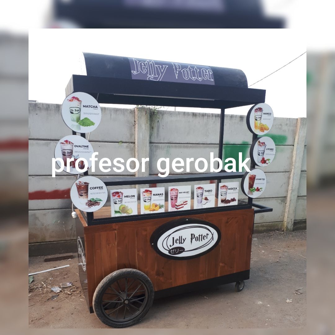 Detail Desain Gerobak Jualan Kekinian Nomer 35