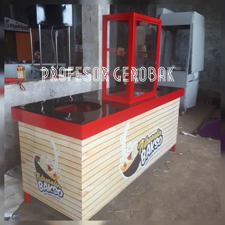 Detail Desain Gerobak Jualan Kekinian Nomer 8