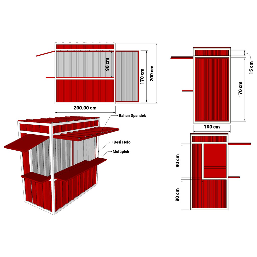 Detail Desain Gerobak Kontainer Nomer 2