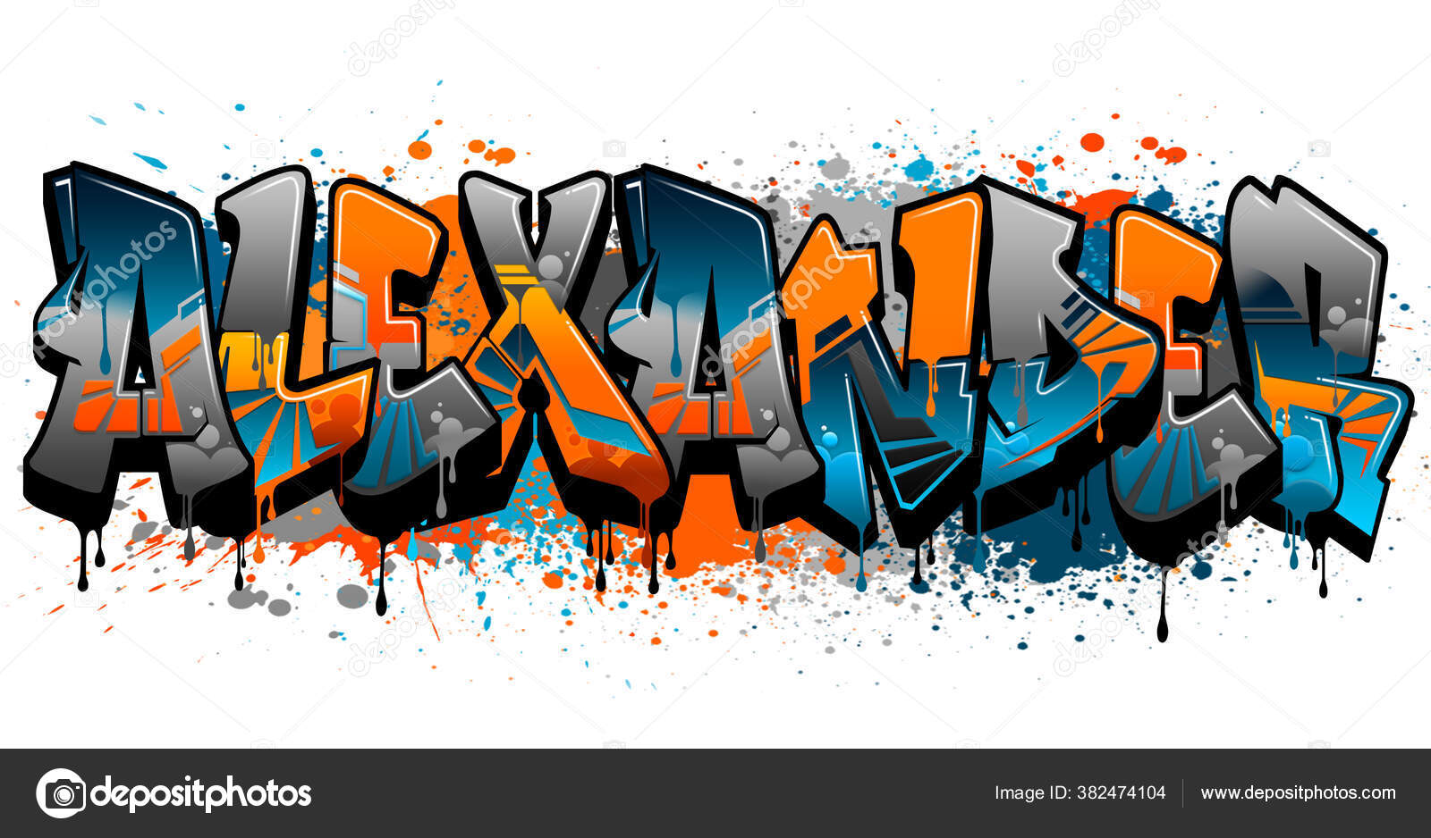 Download Desain Grafiti Huruf Nomer 44