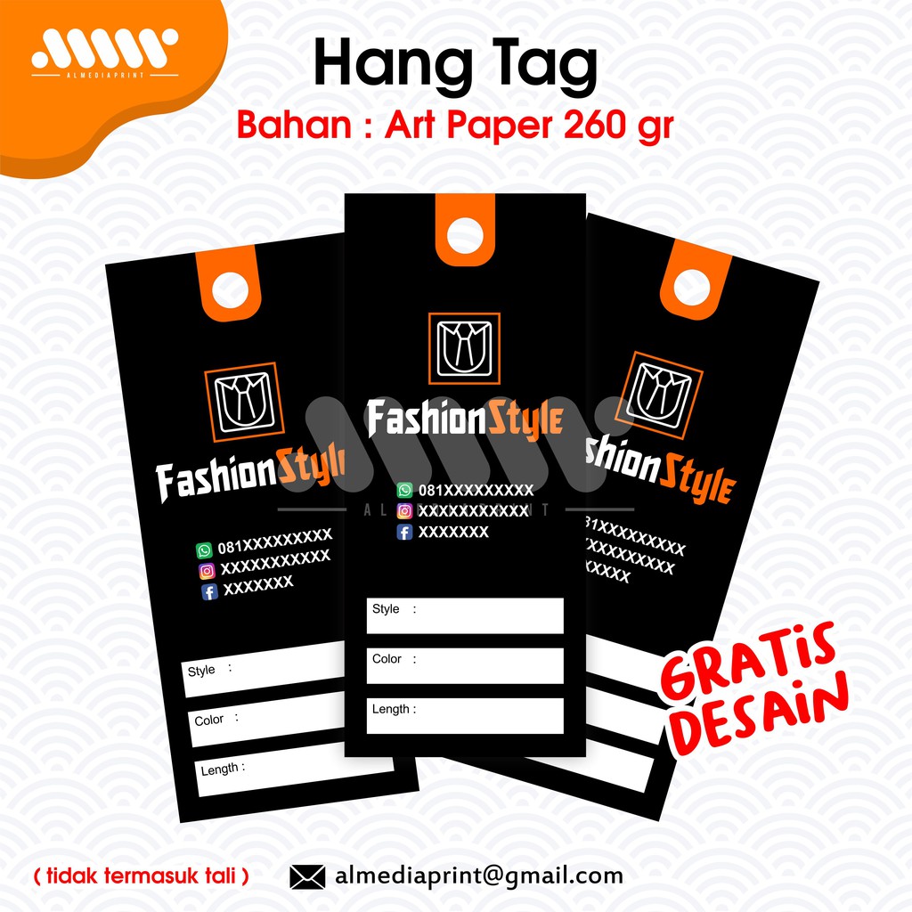 Detail Desain Hangtag Distro Nomer 46