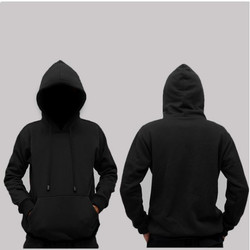 Detail Desain Hoodie Hitam Polos Depan Belakang Nomer 14