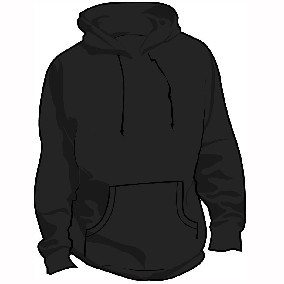 Detail Desain Hoodie Hitam Polos Depan Belakang Nomer 27