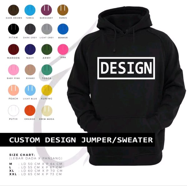 Detail Desain Hoodie Hitam Polos Depan Belakang Nomer 34