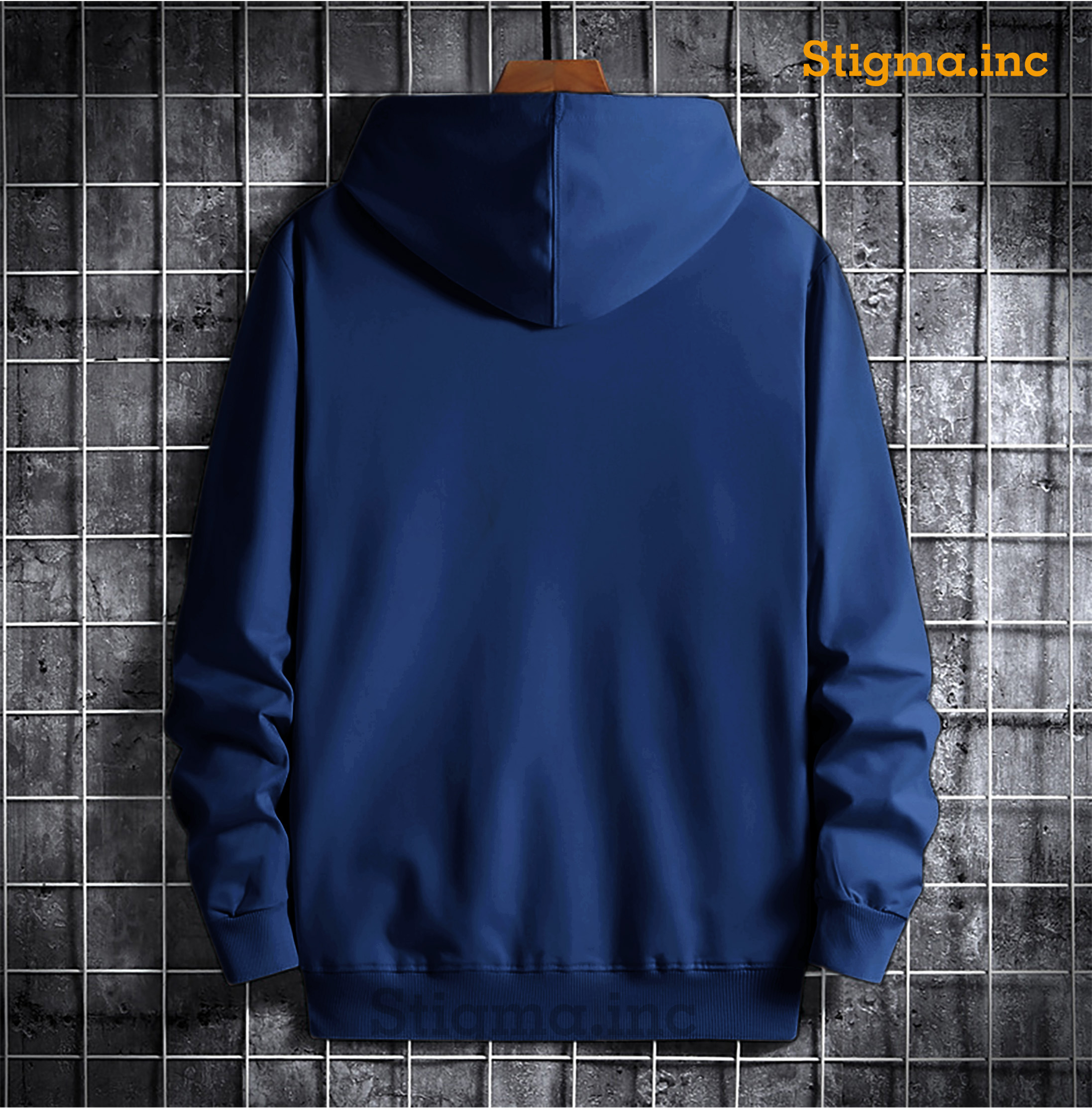 Detail Desain Hoodie Polos Biru Dongker Nomer 11