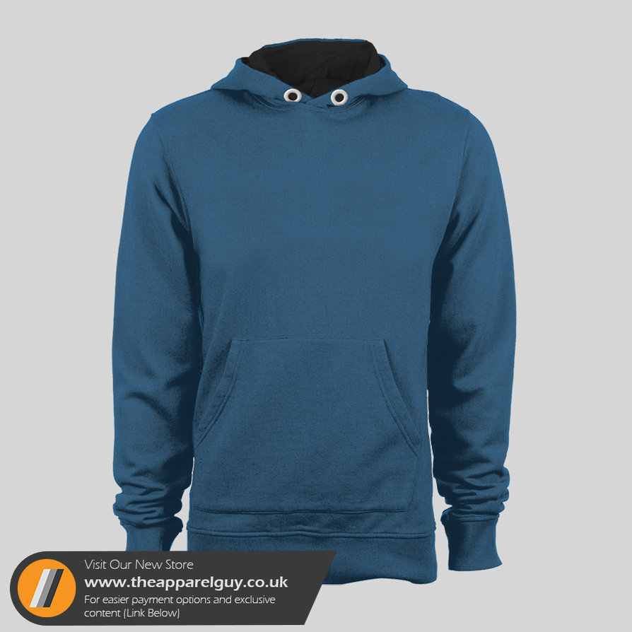 Detail Desain Hoodie Polos Biru Dongker Nomer 14