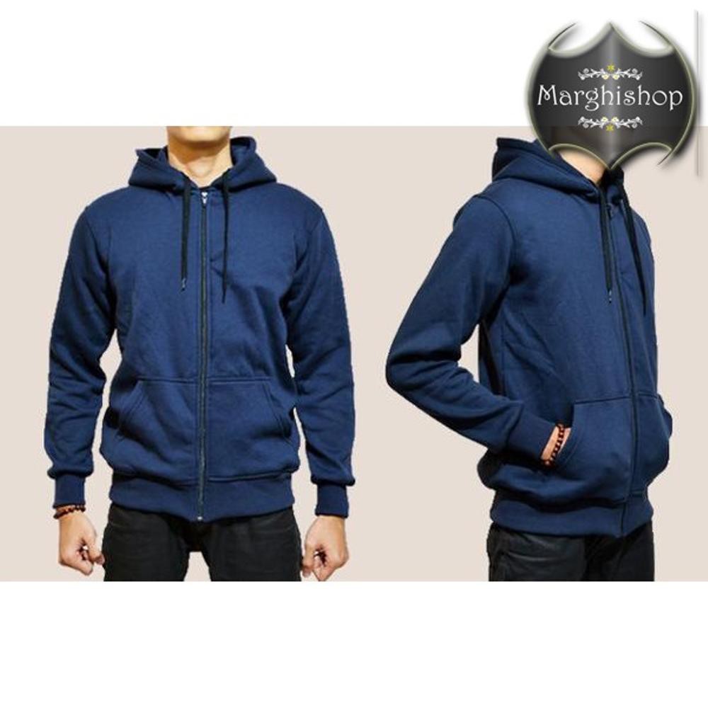 Detail Desain Hoodie Polos Biru Dongker Nomer 16