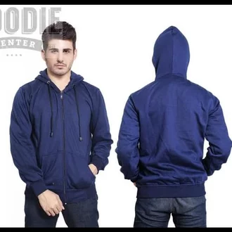 Detail Desain Hoodie Polos Biru Dongker Nomer 28