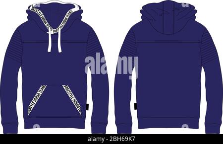 Detail Desain Hoodie Polos Biru Dongker Nomer 33